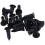 20 pcs Plastic Rivets for Clip Screw Type Fastener, Black 4