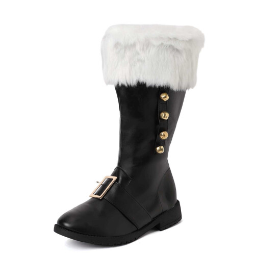 Damen-Winterstiefel, mittelhoch, gefüttert, rot/schwarz