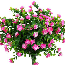 1 Packung UV-beständige künstliche Blumen, künstliche Kunststoff-Grünsträucher für Außenbereich, Zuhause, Büro, Hochzeit & Gartendekoration