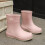 Botas de chuva impermeáveis femininas de cano curto e cano largo (1 par) 7