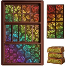 Moule à chocolat holographique 1 pièce, résine/silicone, profond et épais, idéal pour la pâtisserie maison, les fondants parfumés,