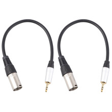 3,5 mm-es apa - XLR audiokábel, aszimmetrikus mikrofon-fejhallgató hosszabbító vonal, 2 darabos