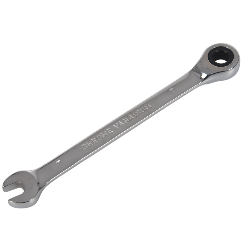 Steel Fixed Ratcheting Ratchet Spanner Gear Wrench Open End & Ring Size, 7Mm 6033713323856