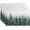 Tischsets mit Winterkiefer-Schneeflockenmuster, 4er-Set, 30 x 45 cm 1