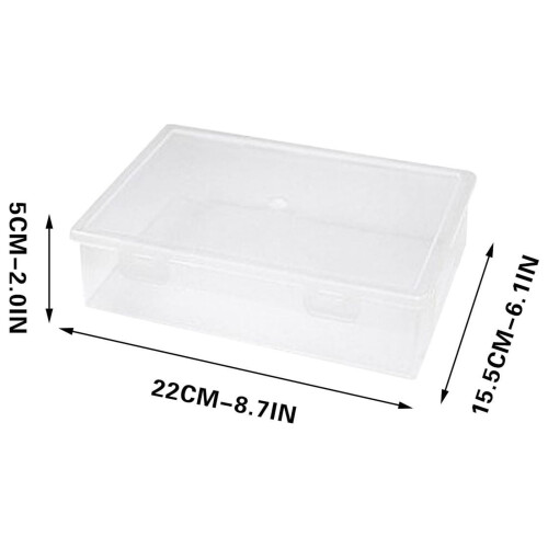 A4 Desktop Document Storage Box – Transparent, Secure Lid, Thickened Plastic, Small/Med/Large, Home Office Use 2