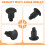 16Pcs Plastic Rivets Clip 4mm x 5mm x 15mm Black 6