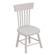 1/12 Dollhouse Miniature Dining Furniture Wooden Chair White
