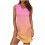 Γυναικείο Φόρεμα Ombre με V λαιμόκοψη, Άνετα, Plus Size S-3XL, Βαμβακερό Spandex, Αναπνέον – Για 1