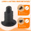 16Pcs Plastic Rivets Clip 4mm x 5mm x 15mm Black 5