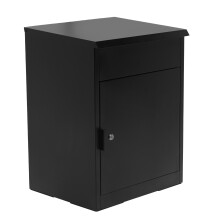BIRCHTREE Lockable Metal Delivery Box Small Black
