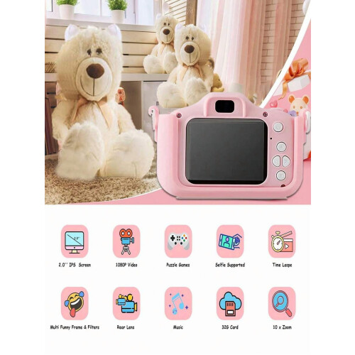 Βιντεοκάμερα Mini1080P HD με οθόνη 2", μαλακό κάλυμμα σιλικόνης και κάρτα SD 32GB—Συμβατή 2