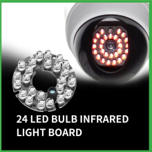 CaméRa CCTV 10Mil 90 DegréS Rouge 5Mm 24 LED Ampoule IR Panneau de Lampe Infrarouge