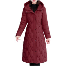Chaquetas acolchadas Kukoosong para mujer, chaqueta acolchada larga y gruesa con capucha para invierno, parka acolchada informal de moda con