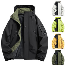 Veste de travail imperméable et coupe-vent pour homme avec capuche (1 pièce)