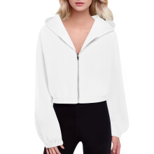 Seaicéad Lomra Clúmhach Kukoosong do Mhná le Hoodie Zip Up, Cótaí Sherpa, Éadaí Te Geimhridh le Pócaí, Ócáideacha