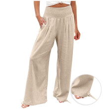 lulshou Women's Pants Women's Loose Wide Leg Pants High Waist Straight Pants Casual Pants Work Pants