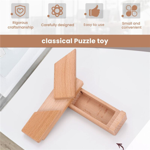 Wooden Brain Teaser Secret Opening Puzzle Box Magic Mysterious Box Gift Box 2