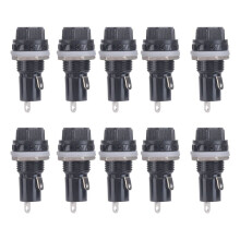 10 Stuks 10A AC 250V 5 mm X 20 mm op Paneel Gemonteerde Kunststof Zekeringhouderaansluiting