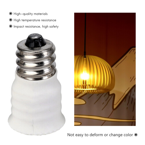 6-Pack E12 to E14 White Bulb Converter LED Light Holder Lamp Adapter Socket Changer High Quality 2