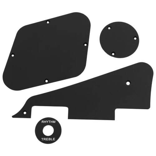 1set Black Pickguard /Cavity / Covers/Pickup Selector Plate /Bracket/Screws for LP Guitar Style 2