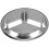 Stainless Steel 3 Sections Round Divided Dish Snack Dinner Plate Diameter 24Cm 10