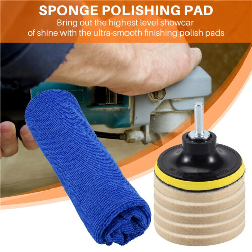 8 PeçAs 3 Polegadas 75 Mm Feltro Almofada de Polimento Para-Brisas Reparo de ArranhõEs Kit de Polimento de Vidro 1