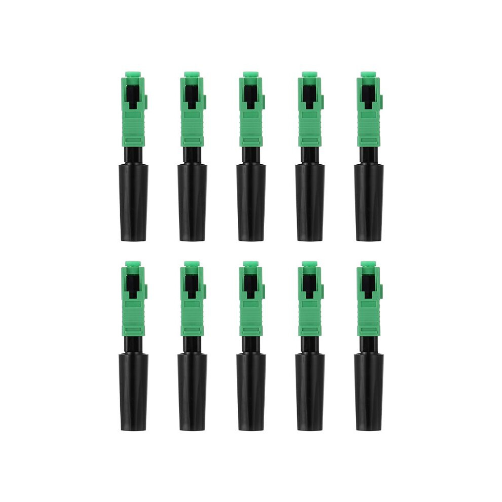 10Pcs Ftth Embedded Quick Connector Sc/Apc Green Plastic Fiber Optic Connector 6033405133770