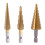 3 pcs HSS Titanium Step Drill Bit Set & 1 pcs Automatic Center Punch 4
