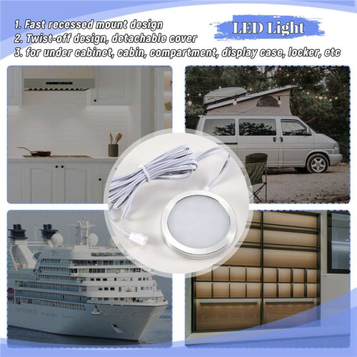 12V Led-Licht Rv  Trailer Boot Interieur Plafond Down Daklamp Warm Wit 1