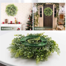 Artificial Wreath, Door Wreath 17 Inch Lavender Spring Wreath Round Wreath for The Front Door, Home Decor