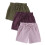 Ensemble d'été pour filles : haut et short violets décontractés (3 pièces) 1