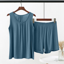 Conjunto de pijama de 2 piezas para mujer, top sin mangas y shorts. Conjunto de pijama de verano.