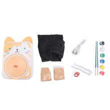 Töpferscheibe für Kinder - Ton-Bildhauerwerkzeuge und Malset, DIY-Set für Anfänger, 6er-Pack Modelliermasse, Bastelset