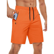 Heren workout shorts van 9 inch, sneldrogend, lichtgewicht, zomerse casual sportieve wandelshorts voor heren met 3 zakken