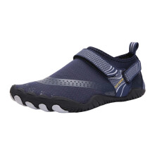 Ediodpoh Damen-Sneaker, leicht und bequem, ideal für Strand und Wassersport, mit Klettverschluss, flacher Absatz, blau