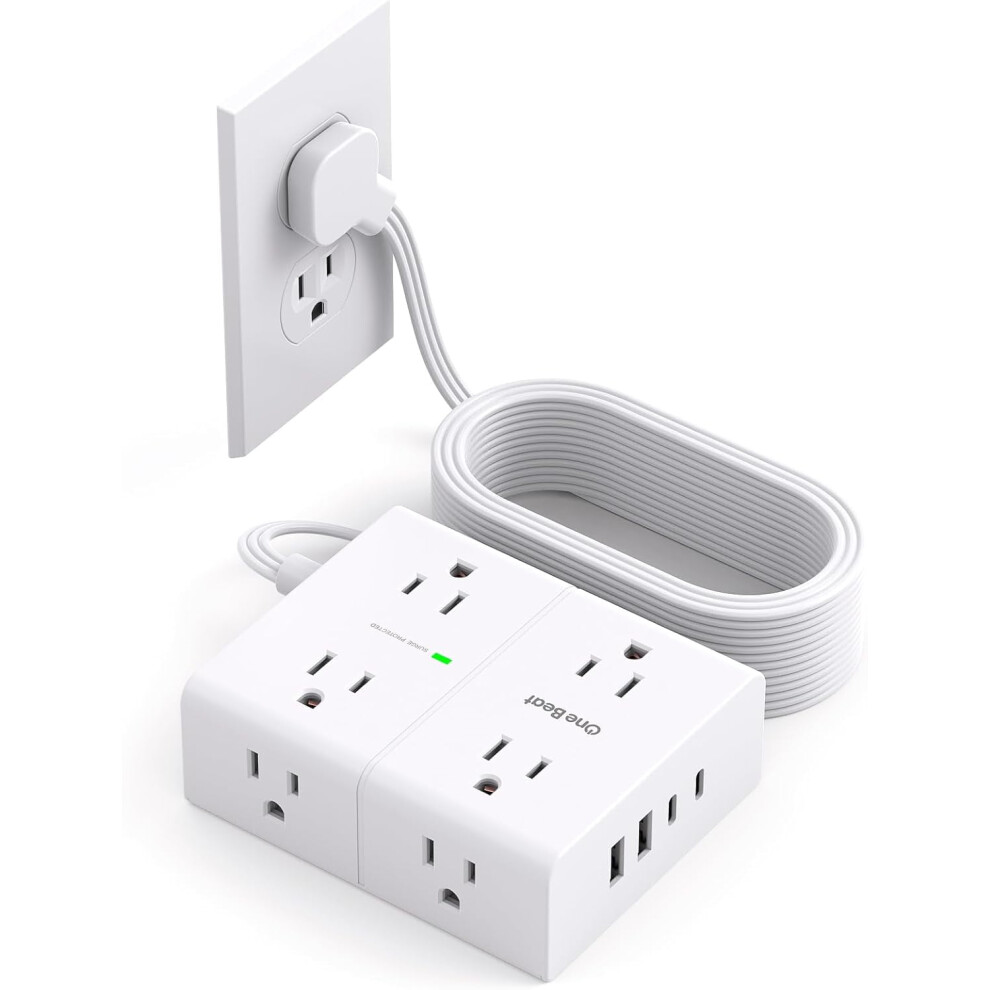 Extension Cord Power Strip With 8 Outlets 4 Usb Ports 900J 9132278133478