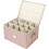 Boîte de rangement pour verres à vin beige, empilable, 12 compartiments 1