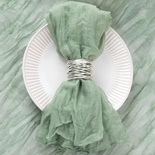 50 τεμάχια χαρτοπετσέτες σε χρώμα τυριού Sage Green (21x21"), συμβατές με γάμο, πάρτι 1