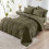 Queen Comforter Set Olive Green 7-Piece OEKO-TEX Certified 5