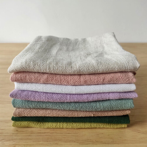 Lot de 4 serviettes de table en coton et lin, 40 x 40 cm 1