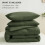 Dark Olive Green King Comforter Set 3-Piece 3