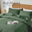 Green Microfiber Quilt Bedding Set Full/Queen 3-Piece 2