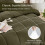 Queen Comforter Set Olive Green 7-Piece OEKO-TEX Certified 2