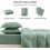 King Size Duvet Cover Set Prewashed Cotton-Like Soft Sage 6