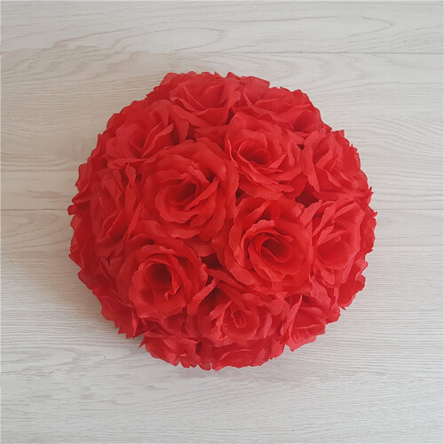 Artificial Rose Flower Ball 13cm Red 1