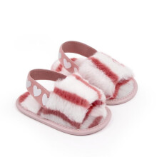 Zapatillas de invierno cálidas para bebés niñas de 0 a 18 meses, suaves y afelpadas, con banda elástica, ideales para bebés que empiezan a