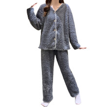 Pyjamas de Noël assortis pour toute la famille en flanelle – Vêtements de nuit thermiques doux à manches longues avec motif jacquard, vêtements
