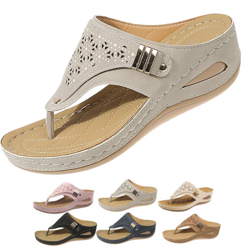 Γυναικεία σαγιονάρες, σανδάλια, slip-on, παραλία, casual, boho, με στήριξη καμάρας, τακούνι
