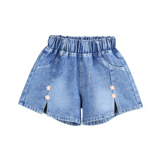 Toddler Girls Clothes, Girls Jean Shorts, Fashion Girls' Jeans Short Pants Children's Jeans Short Pants Casual Outerwear Pants, Blue B, 2-3 Years