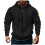 Men's Hoodie Solid Color with Pocket Zipper Drawstring Size 1